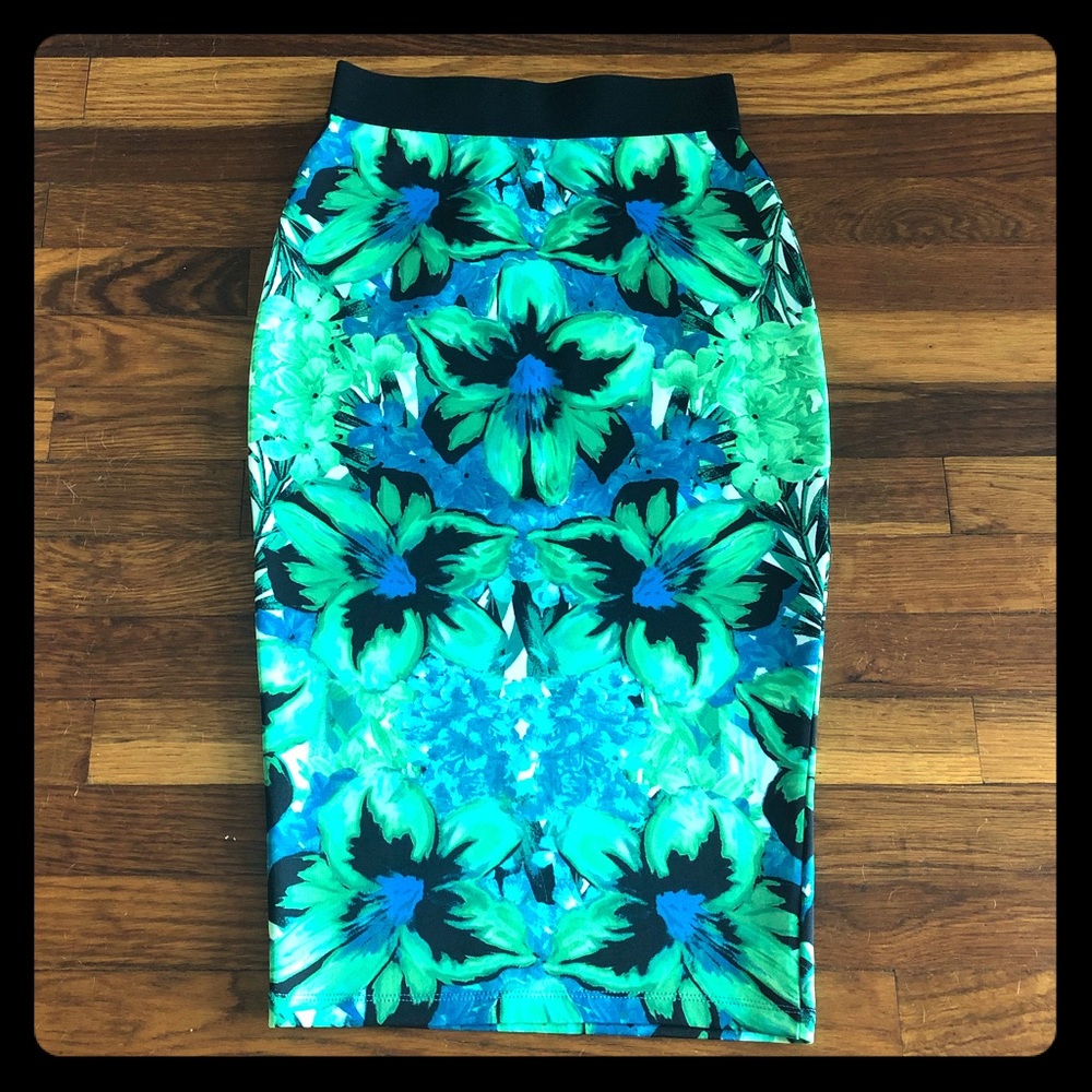 Floral Pencil Skirt